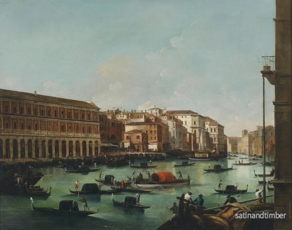 Reproduktion av målningen Venise, Grand Canal med nya byggnader - Giuseppe Bernardino Bison - Bild 2