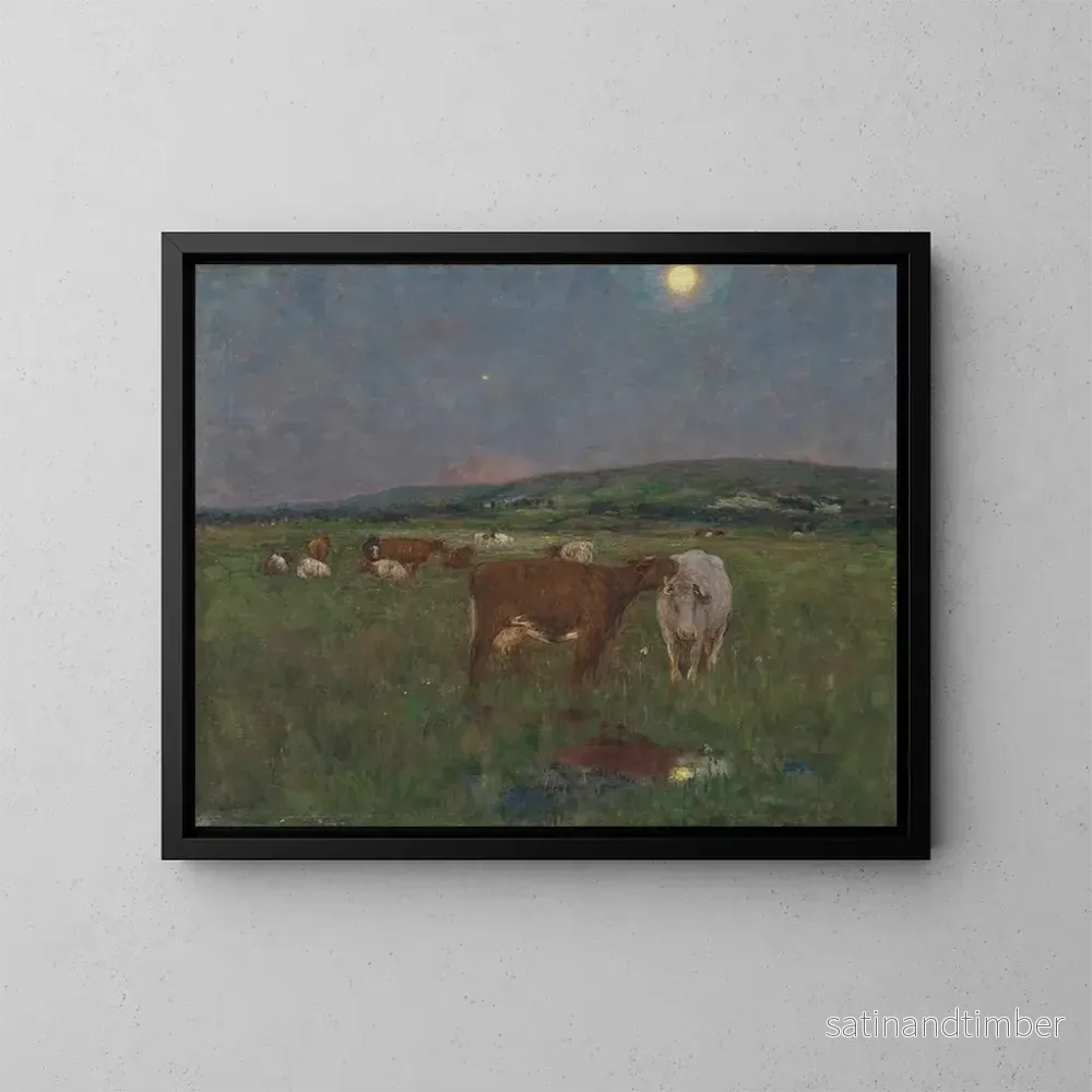 Reproduktion av målningen Kvällsfrid - Edward Stott