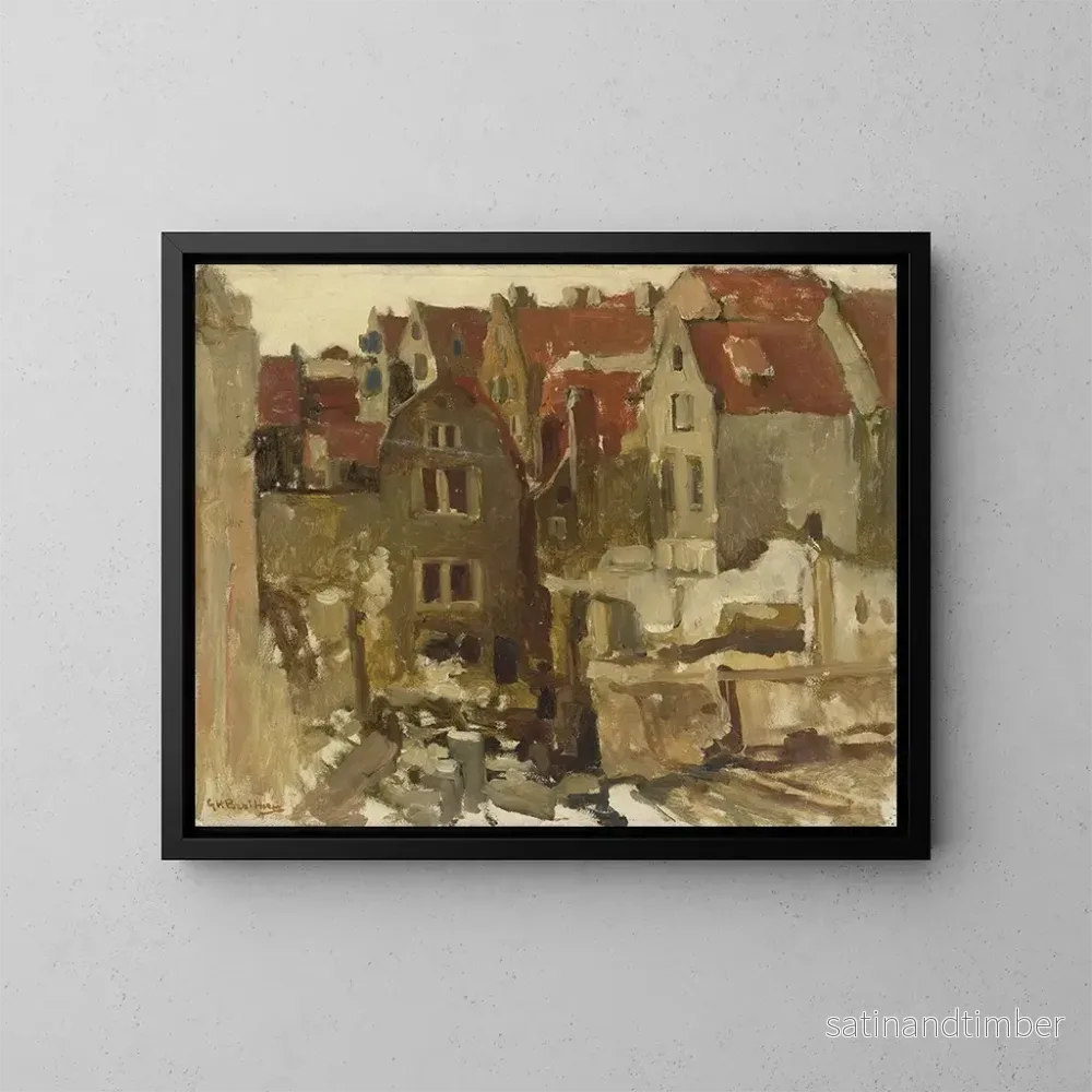 Reproduktion av målningen La démolition du Grand Bazar de la Bourse sur le Nieuwendijk à Amsterdam – George Hendrik Breitner Reproduktion av målningen La démolition du Grand Bazar de la Bourse sur le Nieuwendijk à Amsterdam – George Hendrik Breitner