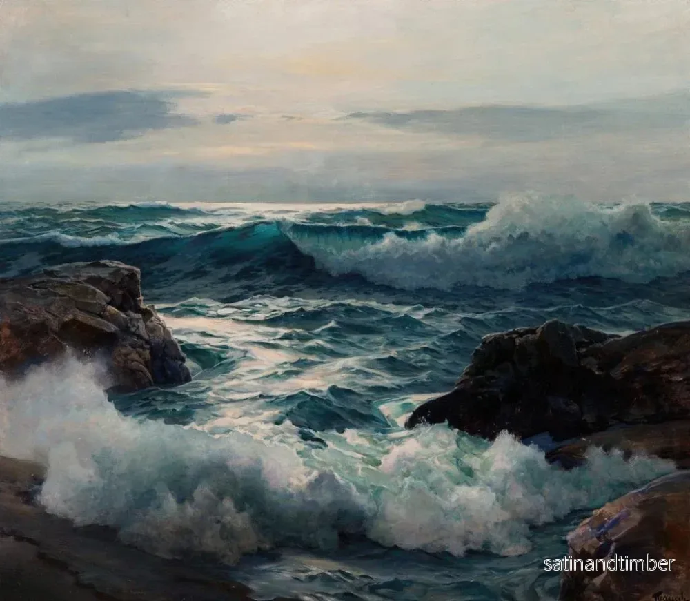 Reproduktion av målningen La mer envahissante - Frederick Judd Waugh - Bild 2