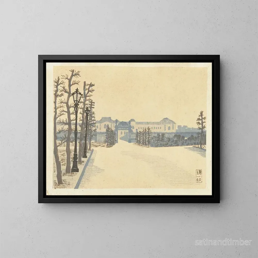 Reproduktion av målningen Palais d'Akasaka - Hiratsuka Unichi