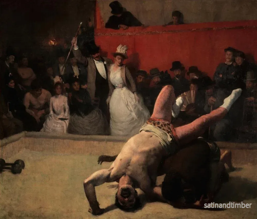 Reproduktion av målningen Les lutteurs, scen från Neuilly-festen - Carl Ernst von Stetten - Bild 2