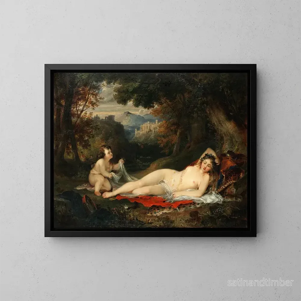Reproduktion av målningen Vénus och Cupidon - George Arnald