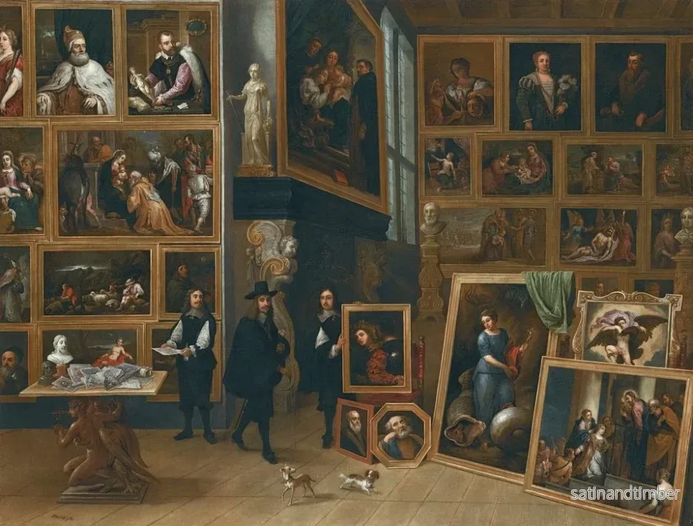 Reproduktion av målningen Tavelsamlingen hos ärkehertig Leopold Wilhelm - David Teniers den yngre - Bild 2