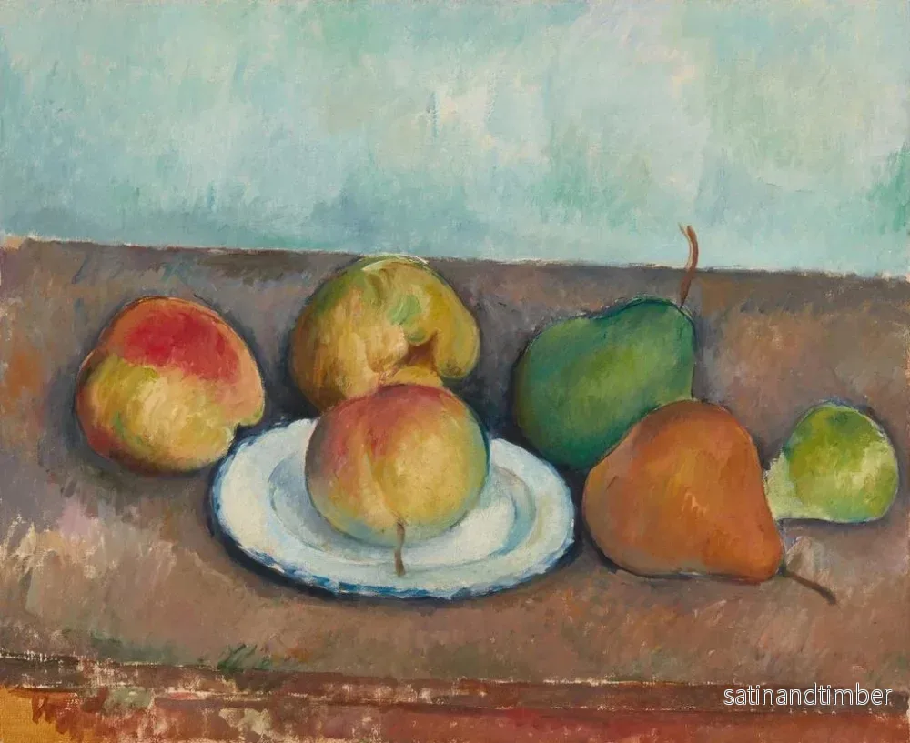 Reproduktion av målningen av fruktstilleben med äpplen och päron - Paul Cézanne - Bild 2