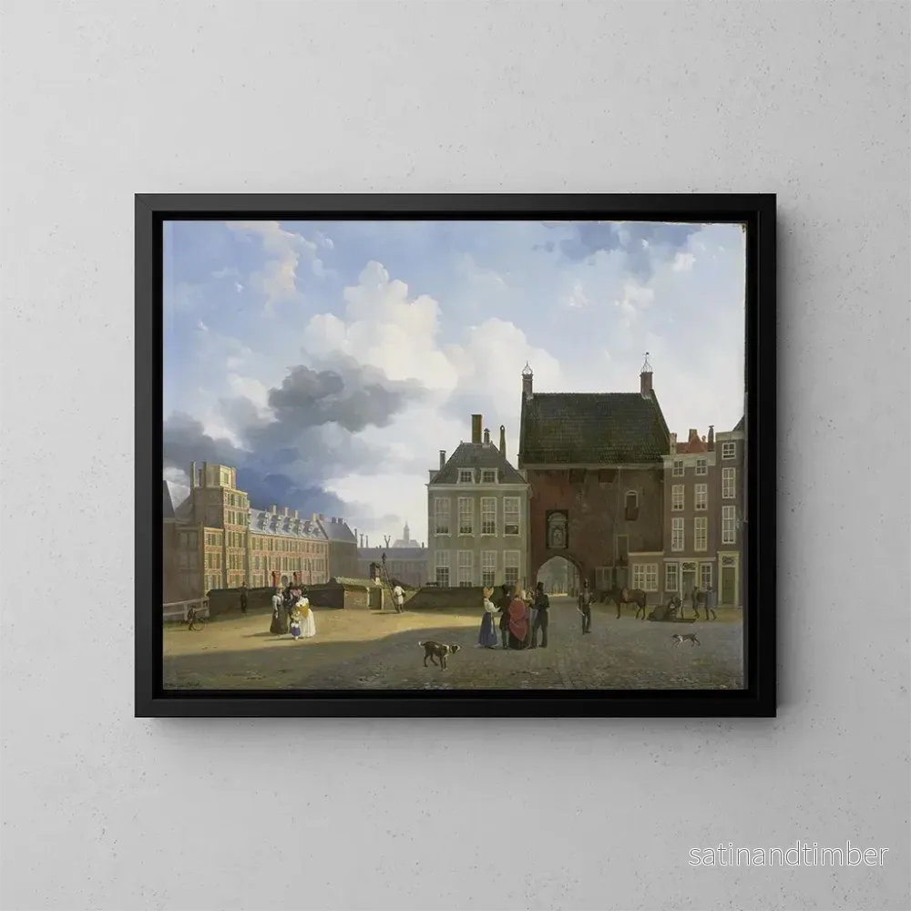 Reproduktion av målningen La Porte de la Prison et la Plaats à La Haye – Pieter Daniel van der Burgh Reproduktion av målningen La Porte de la Prison et la Plaats à La Haye – Pieter Daniel van der Burgh