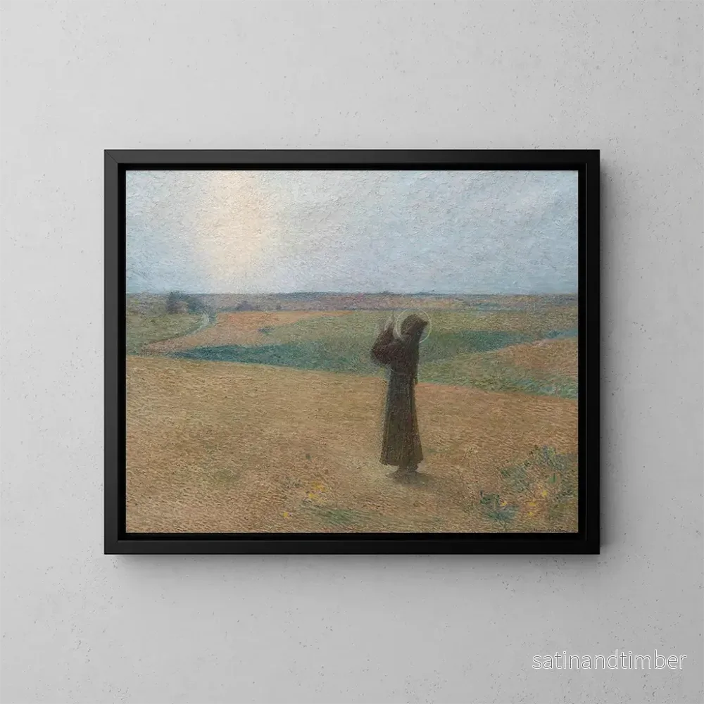 Reproduktion av målningen av Saint François d'Assise - Henri Martin