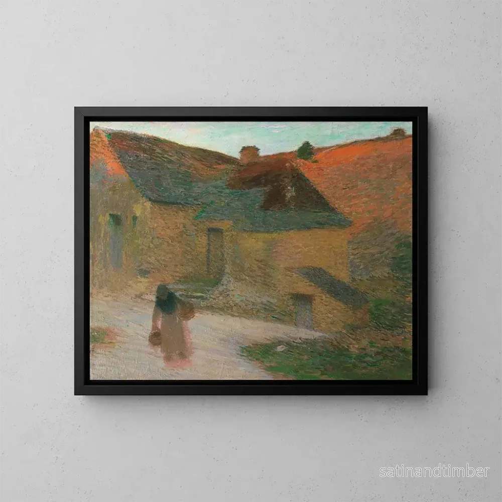 Reproduktion av målningen Derniers rayons, une ferme dans le Lot - Henri Martin