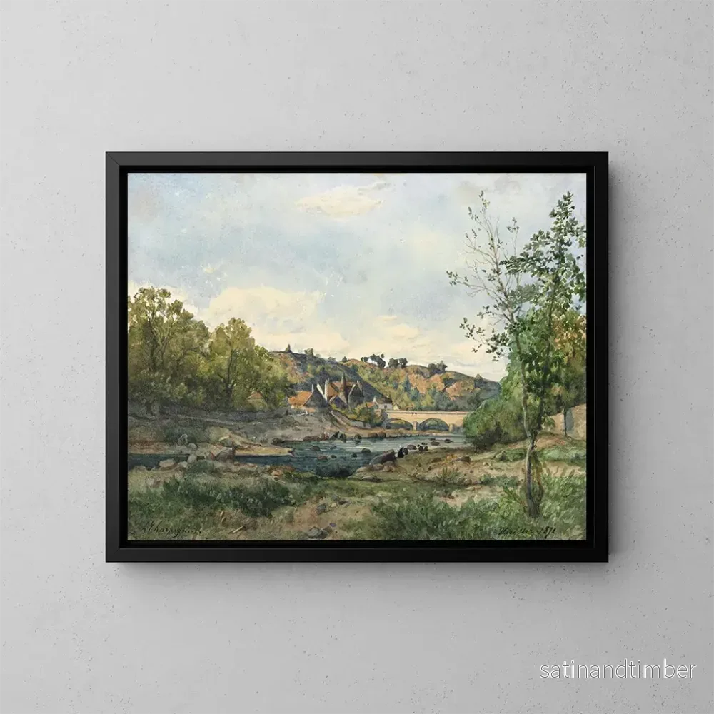 Reproduktion av målningen Hérisson - Henri-Joseph Harpignies