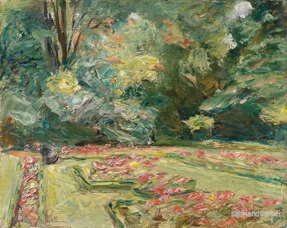 Reproduktion av målningen La terrasse de fleurs dans le jardin du Wannsee vers le nord - Max Liebermann - Bild 2