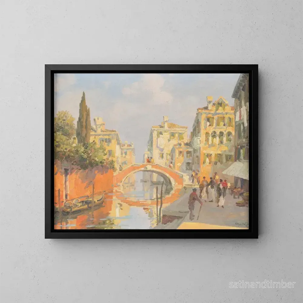Reproduktion av målningen Canal à Venise – Roberto Iras Baldessari Reproduktion av målningen Canal à Venise – Roberto Iras Baldessari