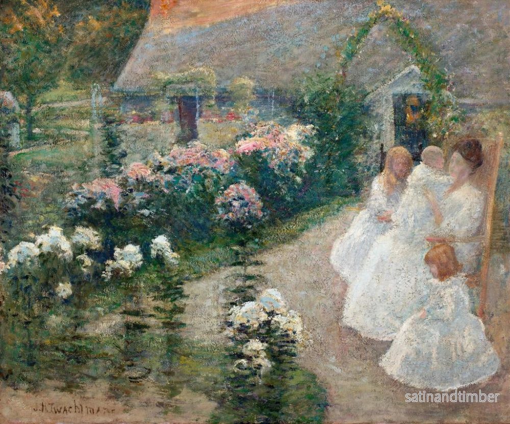 Reproduktion av målningen På terrassen - John Henry Twachtman - Bild 2
