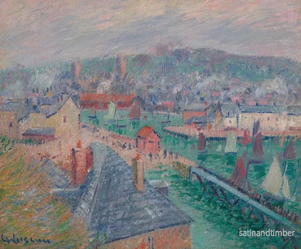 Reproduktion av målningen Le port de Fécamp, Normandie - Gustave Loiseau - Bild 2