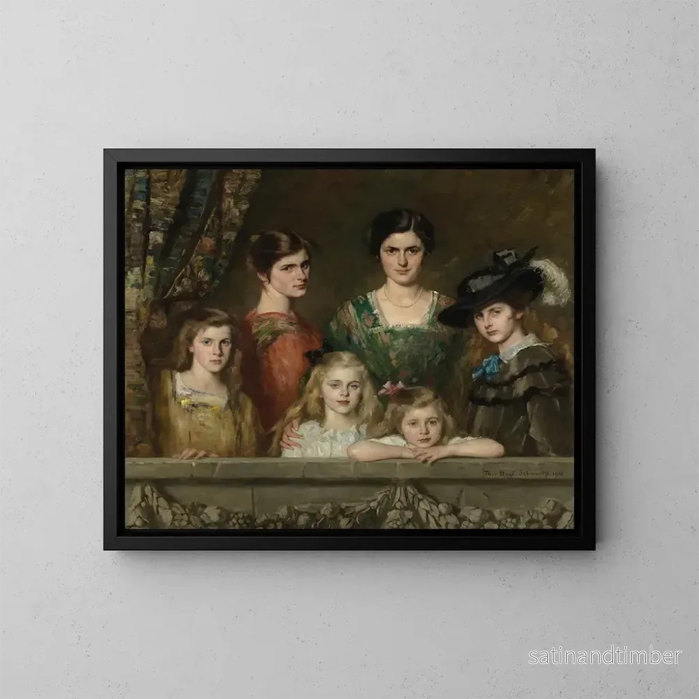 Reproduktion av målningen Les six filles Boissevain - Thérèse Schwartze