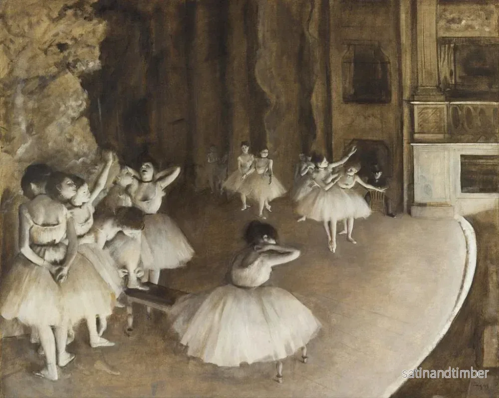 Reproduktion av målningen av balettupprepning på scenen - Edgar Degas - Bild 2