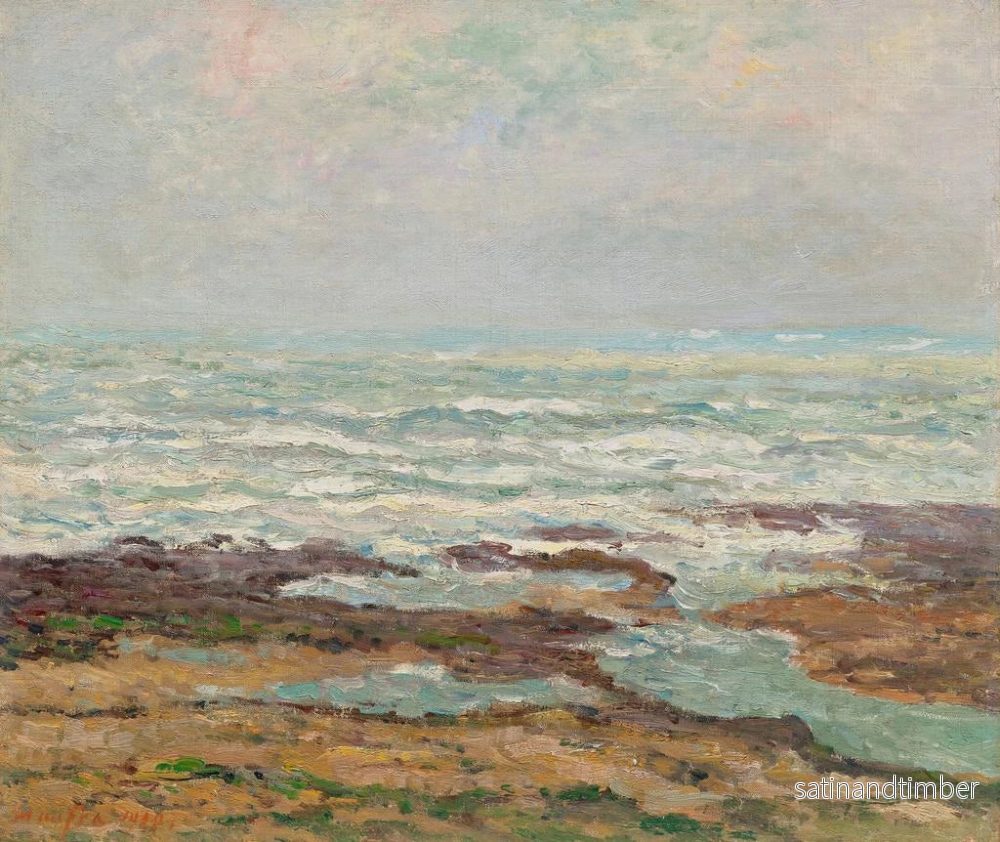 Reproduktion av målningen Marine målning, mer montante à Yport - Maxime Maufra - Bild 2