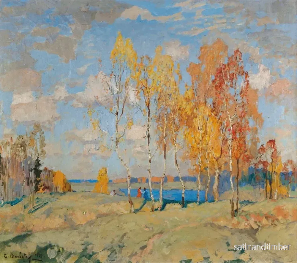 Reproduktion av målningen Landskap i höst - Konstantin Ivanovich Gorbatov - Bild 2