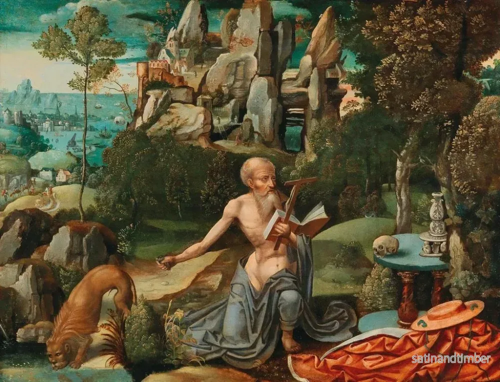 Reproduktion av målningen av Saint Jérôme dans le désert - Atelier de Joachim Patinir - Bild 2
