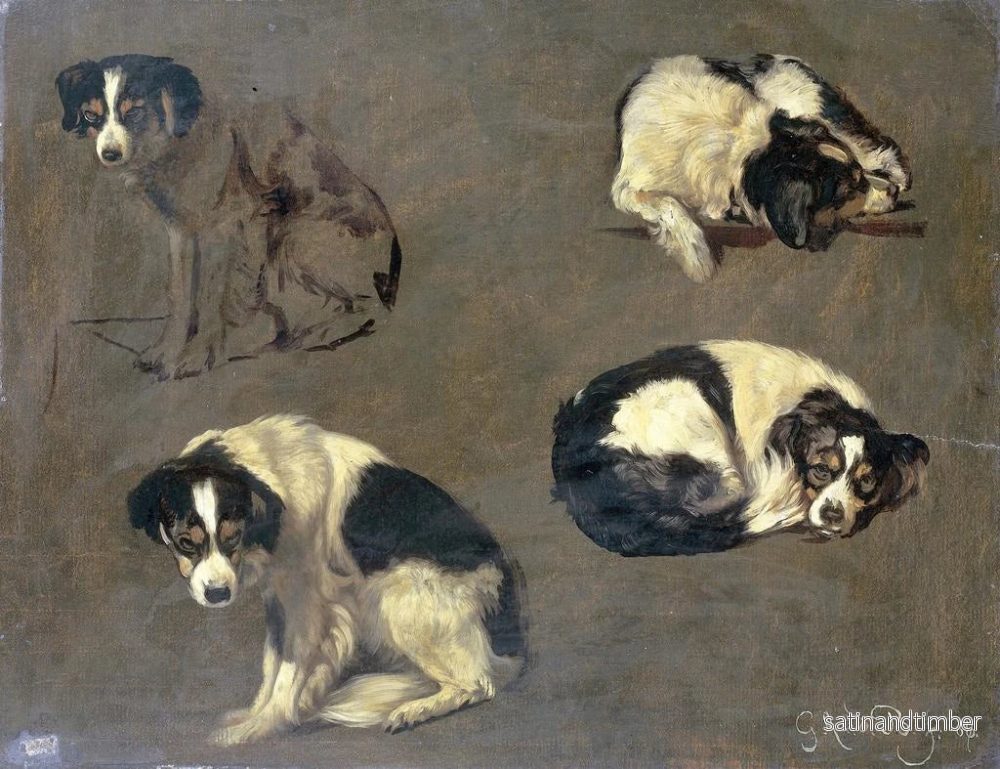 Reproduktion av målningen Fyra hundstudier - Guillaume Anne van der Brugghen - Bild 2