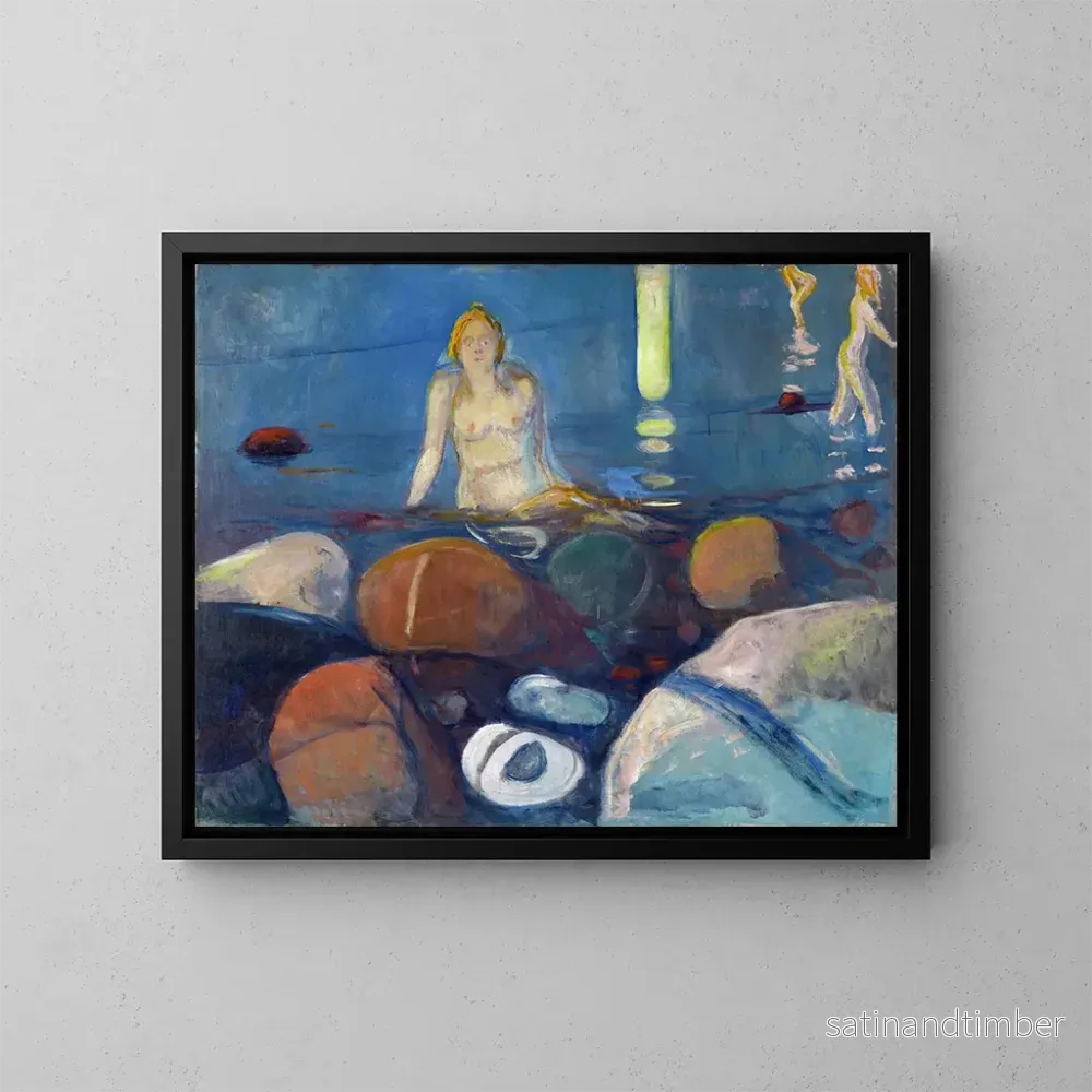 Reproduktion av målningen Sommar Natt, sirén - Edvard Munch