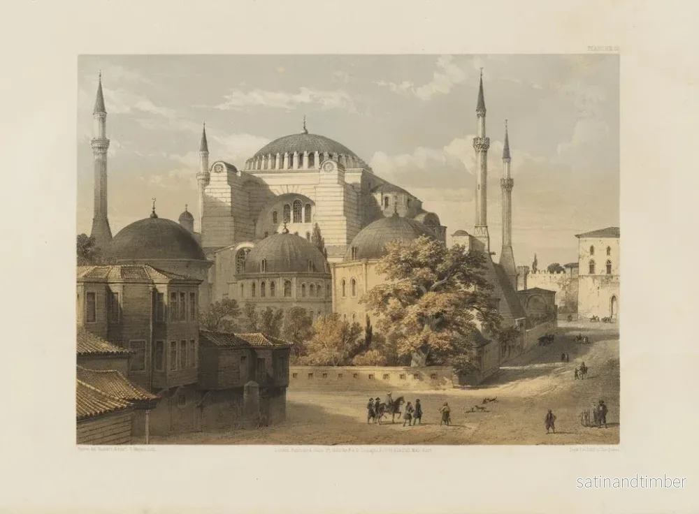 Reproduktion av målningen Sainte Sophie i Konstantinopel nyligen restaurerad på order av Hans Majestät sultan Abdul Medjid nr 19 - Gaspare Fossati - Bild 2