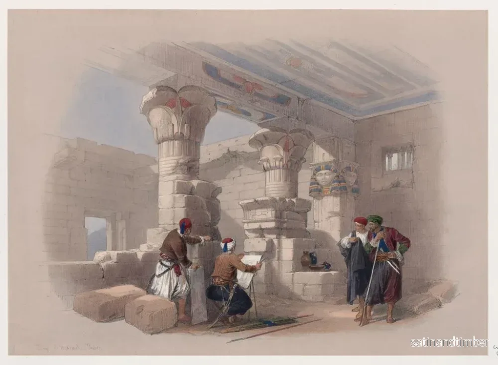 Reproduktion av målningen Dayr el-Medina, Thèbes - David Roberts - Bild 2