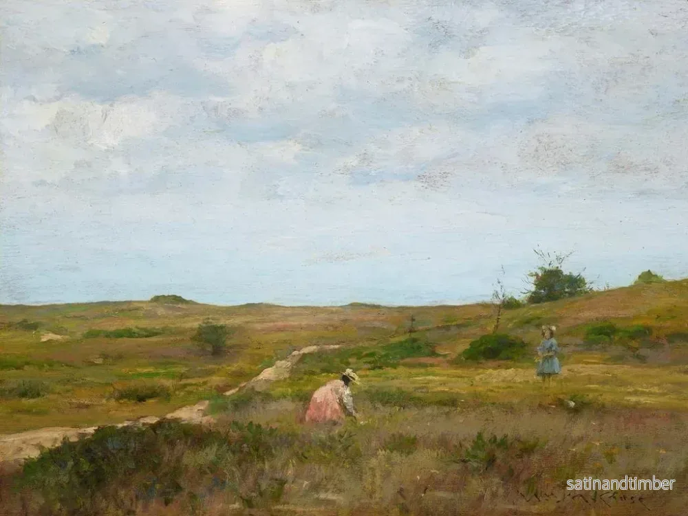 Reproduktion av målningen Oavbrutet konsttryck av en målning utan titel, Shinnecock Hills, Long Island - William Merritt Chase - Bild 2