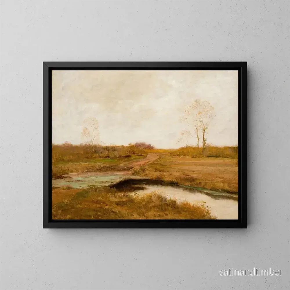 Reproduktion av målningen Marais de Southfield, Staten Island - Frederick W Kost