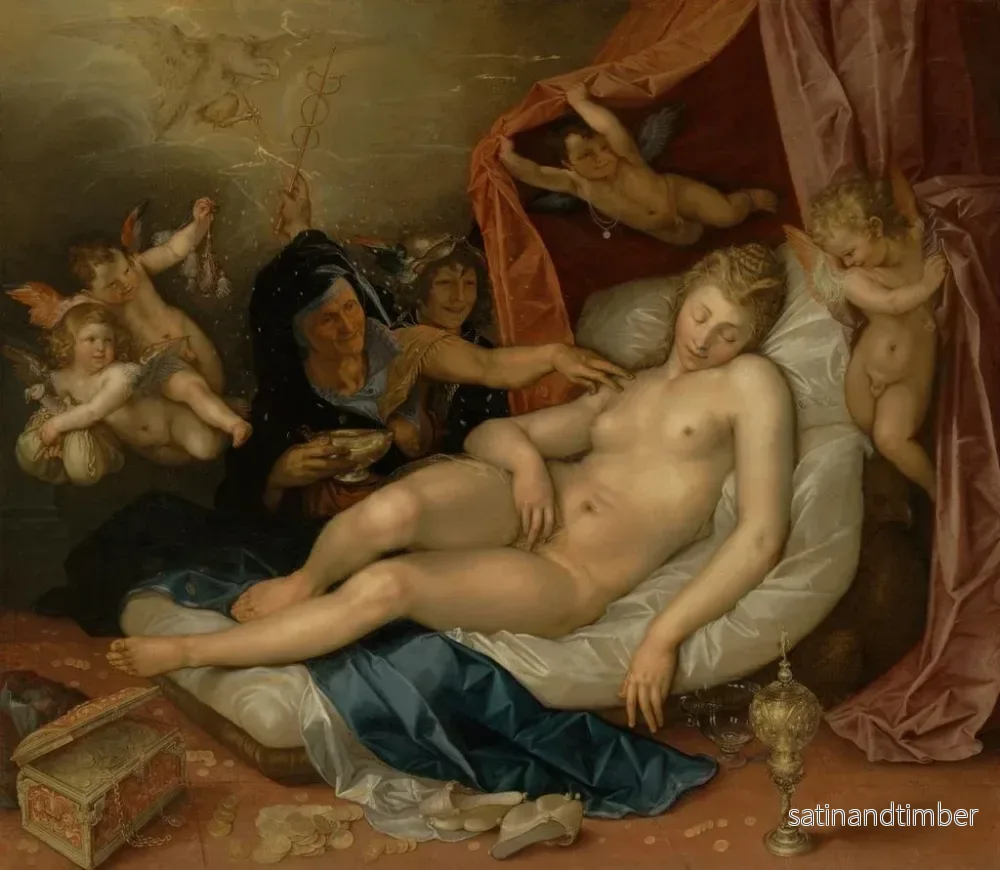 Reproduktion av målningen La Danaé endormie redo att ta emot Jupiter - Hendrick Goltzius - Bild 2