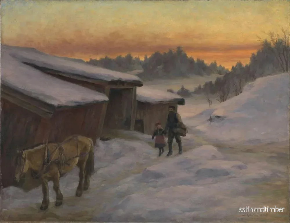 Reproduktion av målningen En gård i Lysaker - Jacob Glersen - Bild 2
