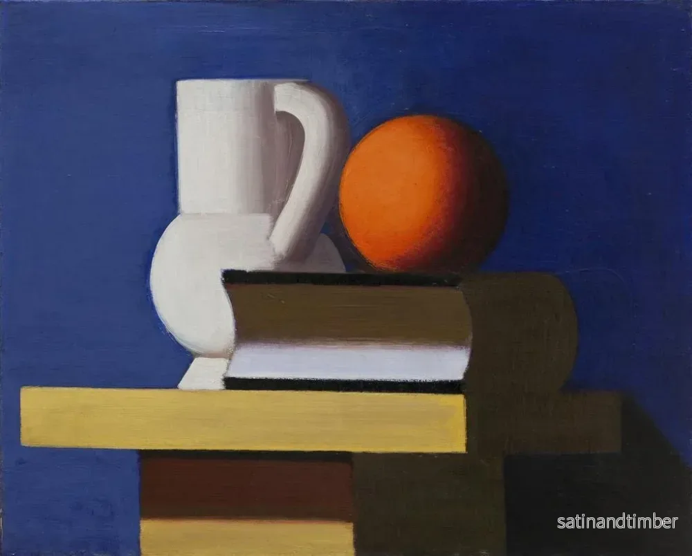 Reproduktion av målningen av stilleben med vit, orange och bok - Vilhelm Lundstrøm - Bild 2