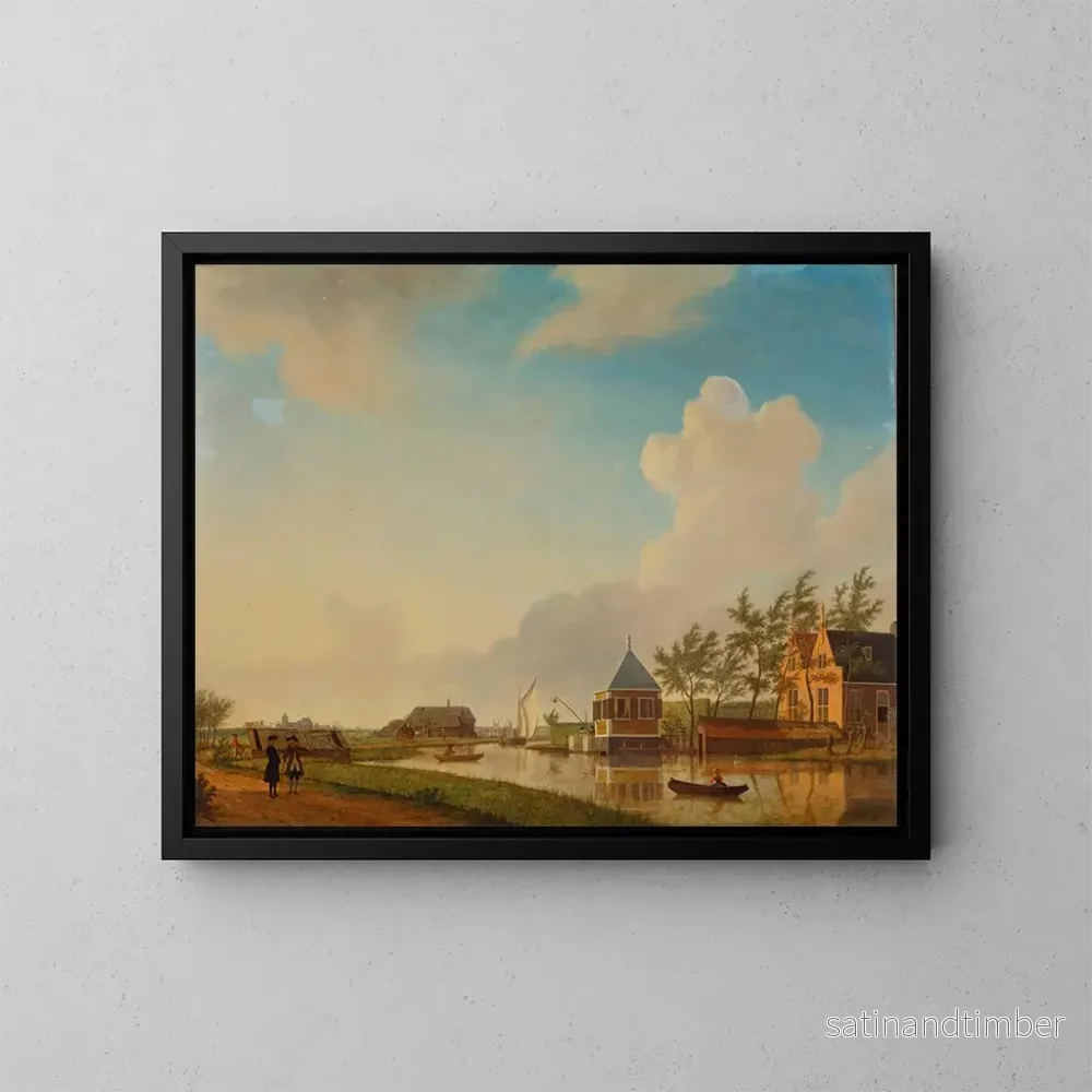 Reproduktion av målningen En vy av Buitenplaats Groeneveld vid floden Holendrecht mellan Ouderkerk aan de Amstel och Abcoude – Jan ten Compe Reproduktion av målningen En vy av Buitenplaats Groeneveld vid floden Holendrecht mellan Ouderkerk aan de Amstel och Abcoude – Jan ten Compe