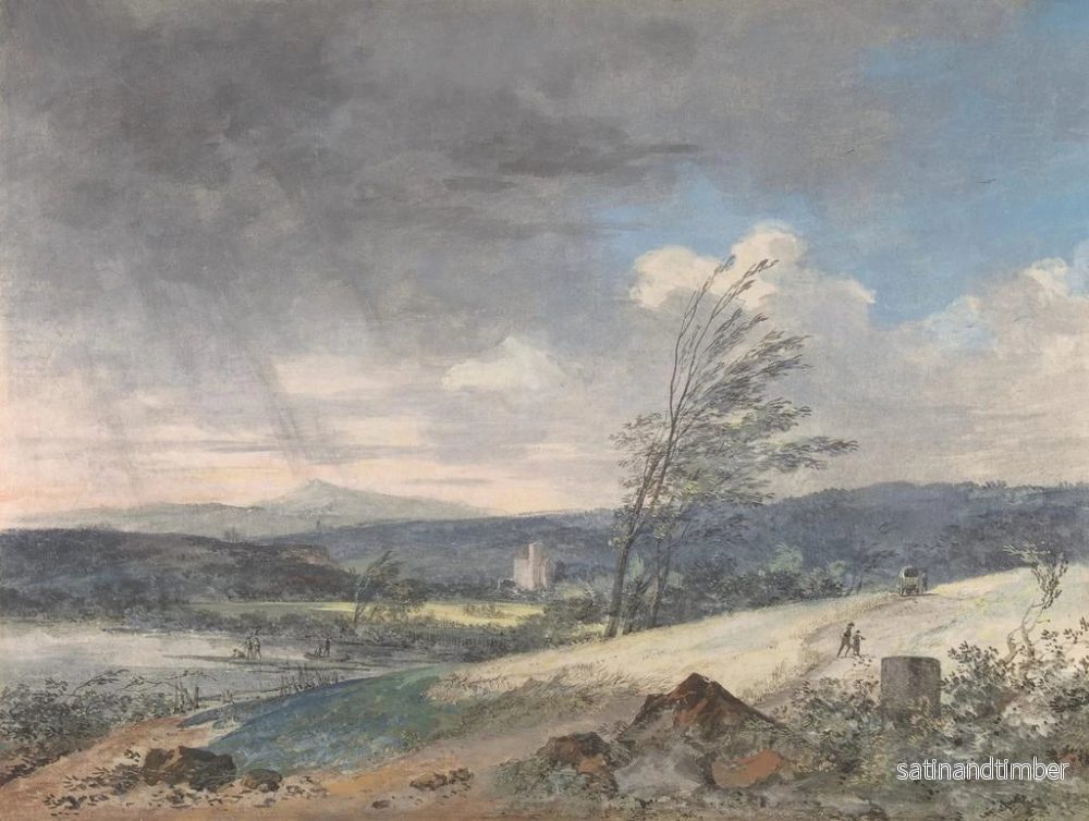 Reproduktion av målningen Landskap som blåses av vinden - Louis Gabriel Moreau - Bild 2