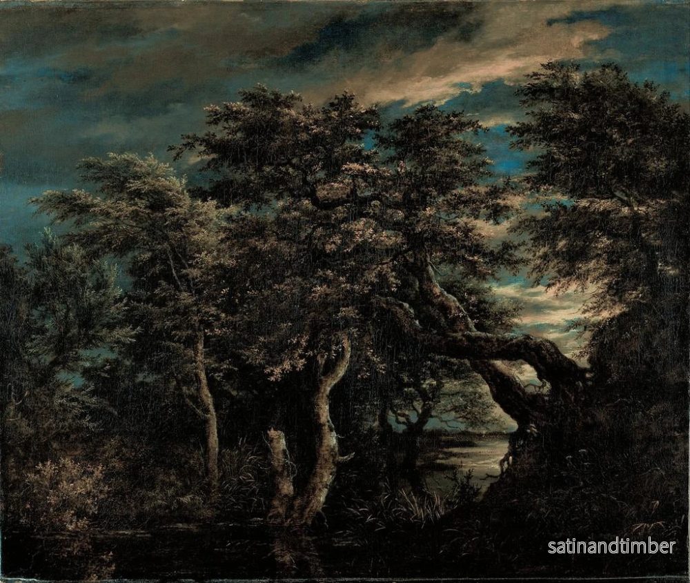 Reproduktion av målningen En träsk i en skog vid skymningen - Jacob van Ruisdael - Bild 2