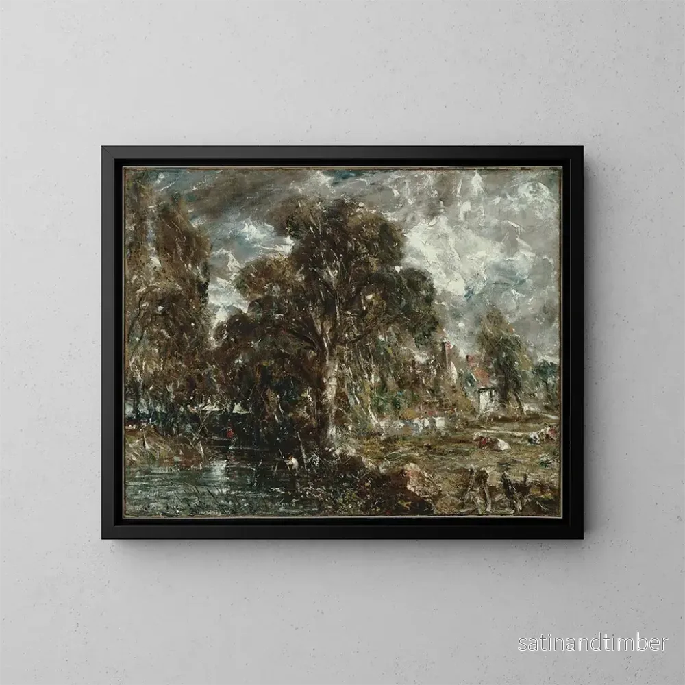 Reproduktion av målningen Vid floden Stour – John Constable Reproduktion av målningen Vid floden Stour – John Constable