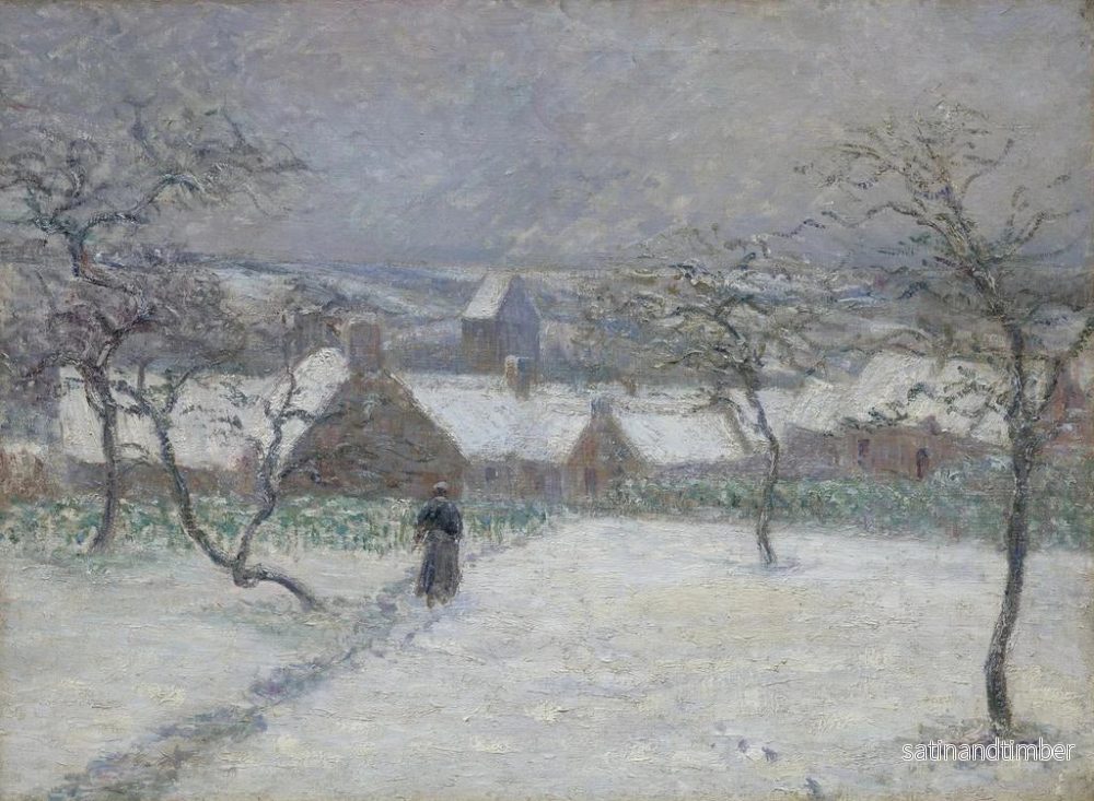 Reproduktion av målningen La Neige à Mortain, Manche - Gustave Loiseau - Bild 2