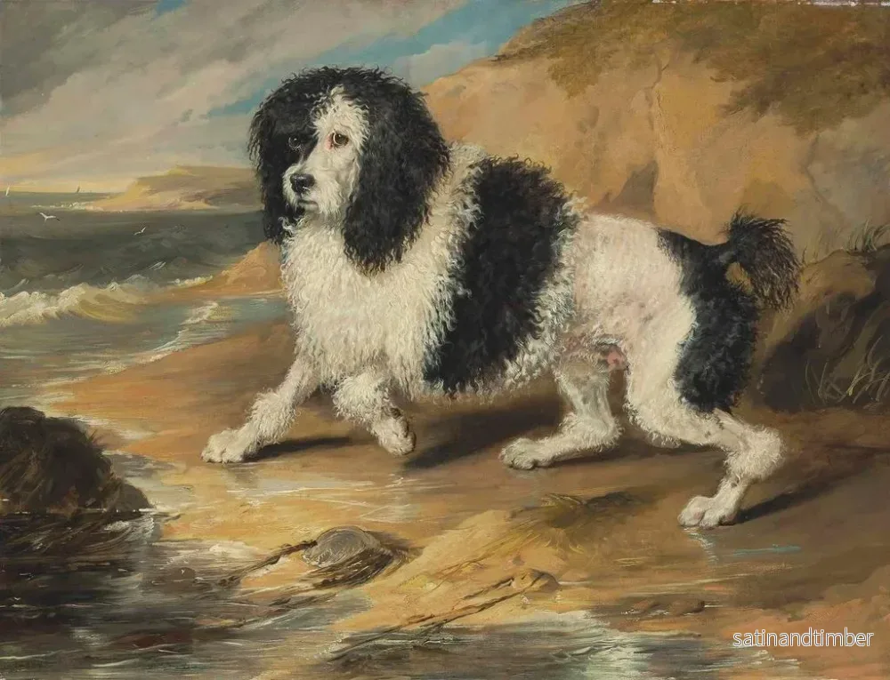 Reproduktion av målningen av den skällande pudeln tillhörande den hedervärde Frederick Byng - Sir Edwin Henry Landseer - Bild 2