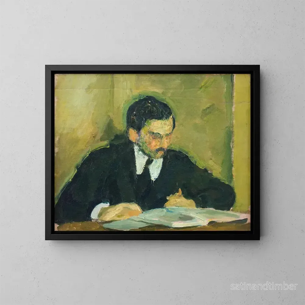Reproduktion av målningen Le peintre Ernst Goldschmidt - Harald Giersing
