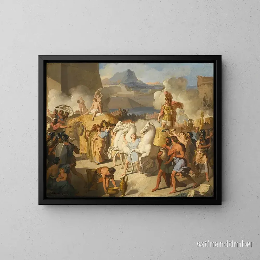 Reproduktion av målningen Le triomphe d'un héros romain, probablement Marcus Claudius Marcellus - Vincenzo Camuccini