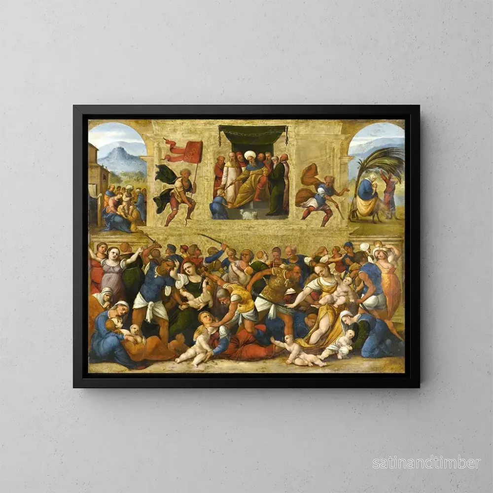 Reproduktion av målningen Massacre des Innocents - Ludovico Mazzolino