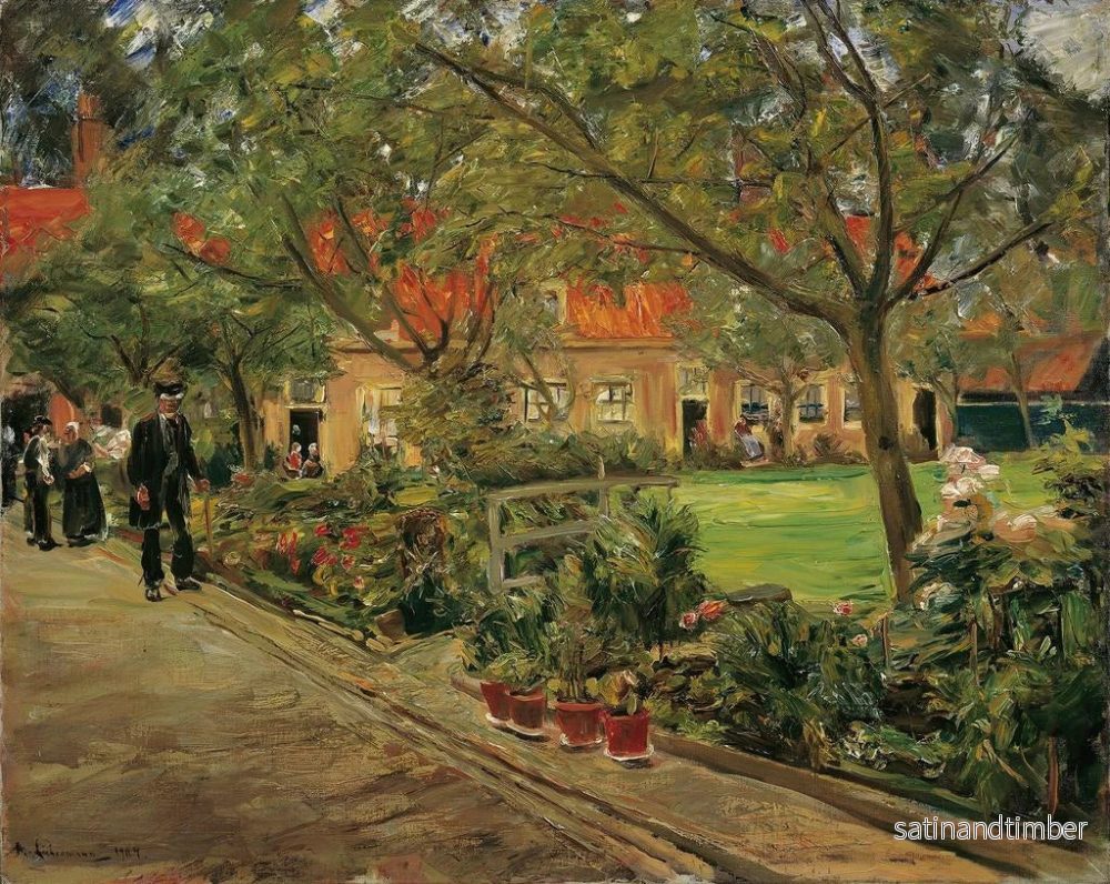 Reproduktion av målningen av sjukhusträdgården i Edam - Max Liebermann - Bild 2