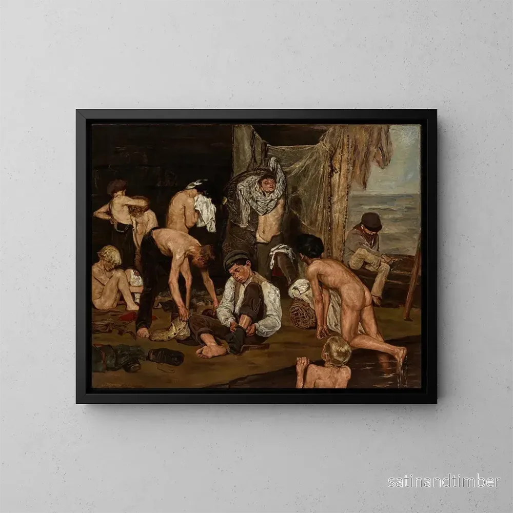 Reproduktion av målningen Nageurs - Max Liebermann