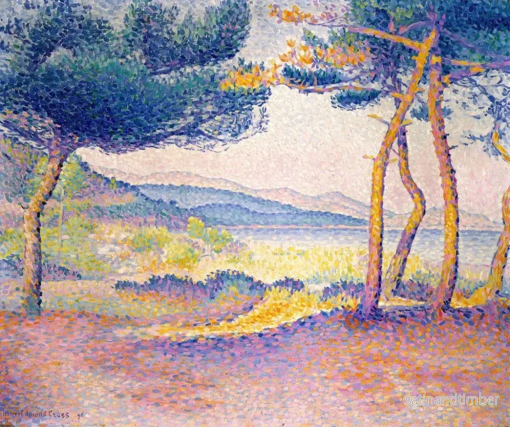 Reproduktion av målningen Pins längs kusten - Henri-Edmond Cross - Bild 2