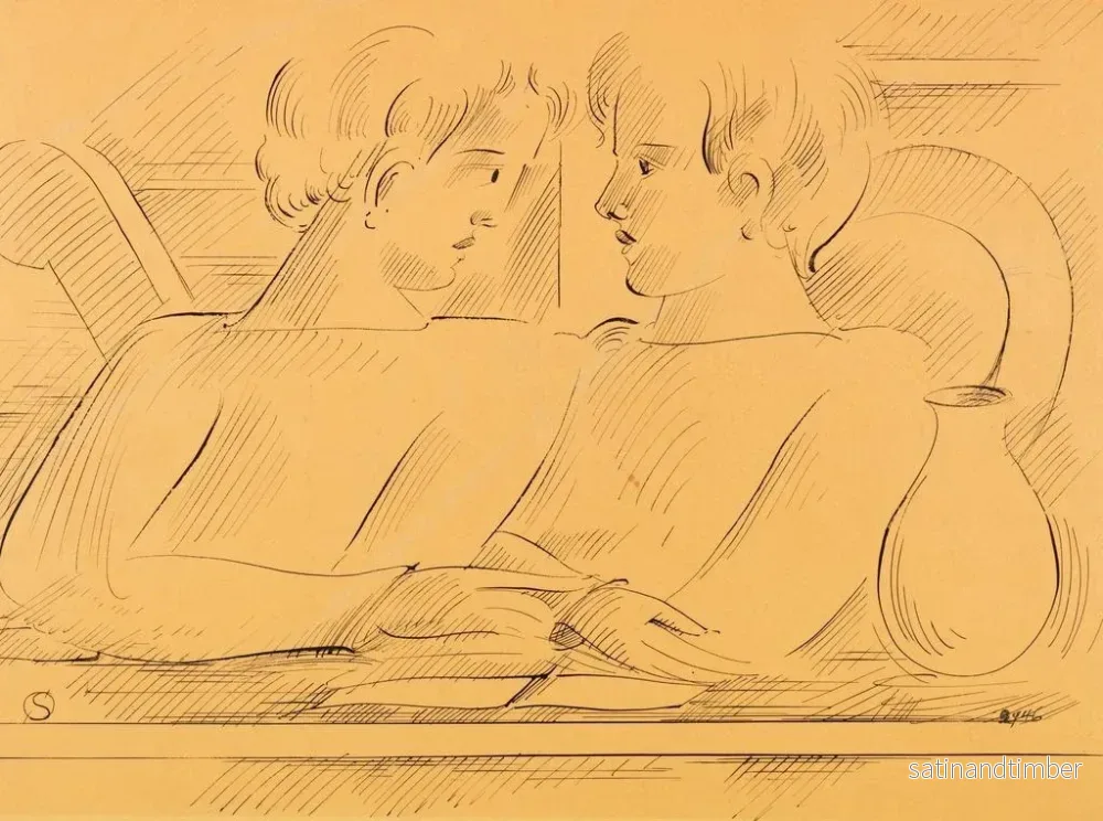 Reproduktion av målningen Duo - Oskar Schlemmer - Bild 2