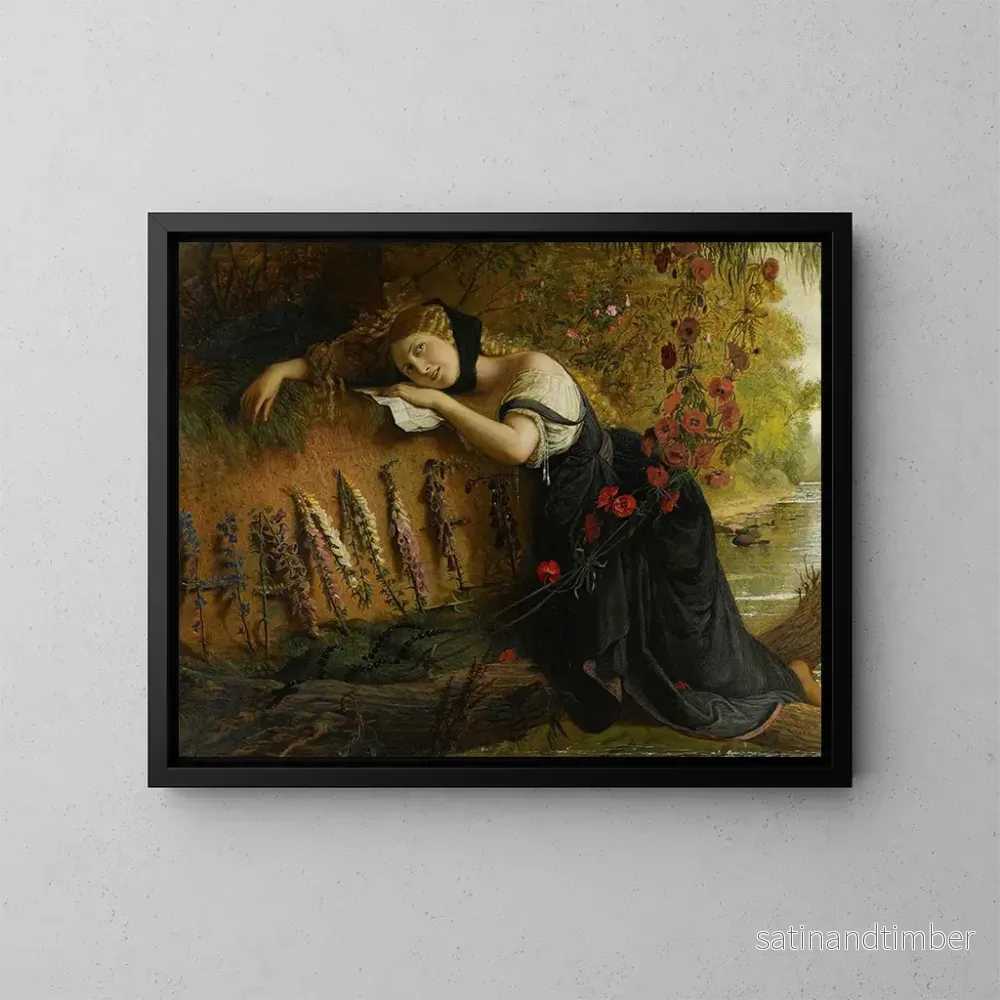 Reproduktion av målningen Ophelia - Joseph Severn