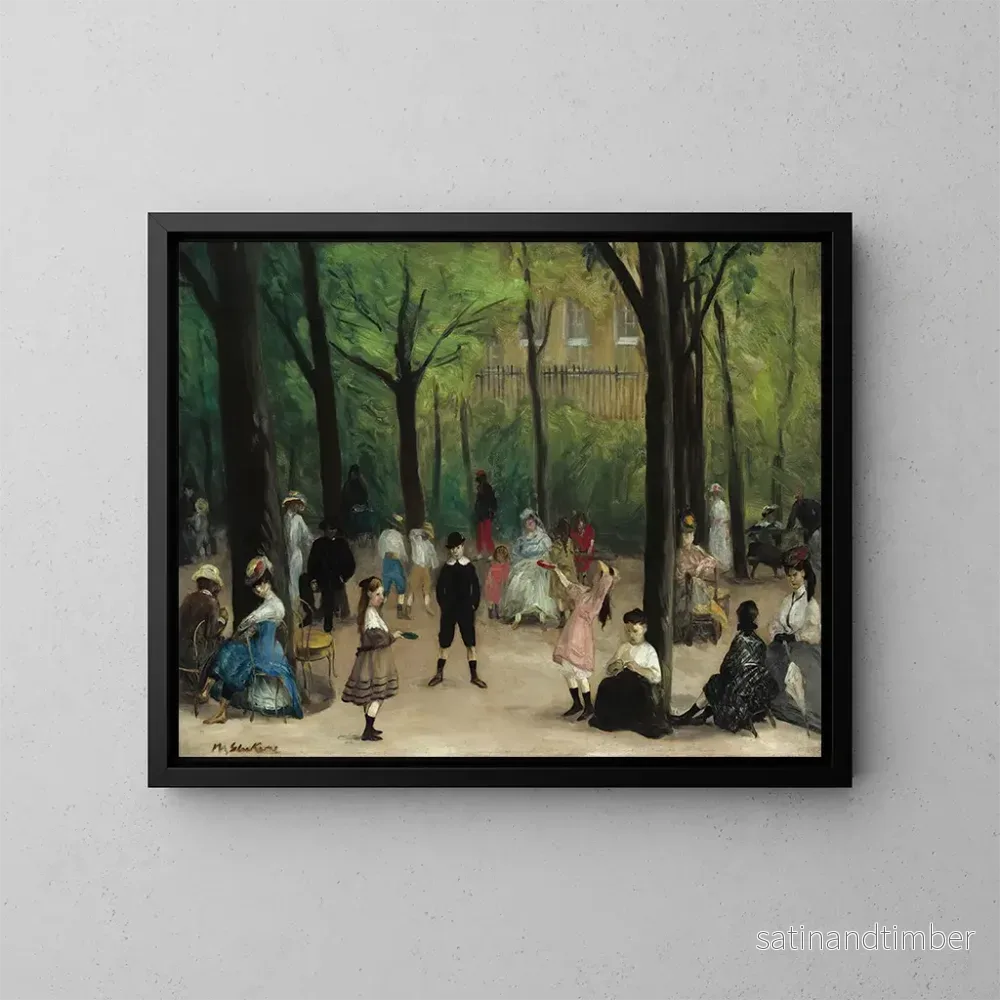 Reproduktion av målningen av Jardins du Luxembourg - William James Glackens