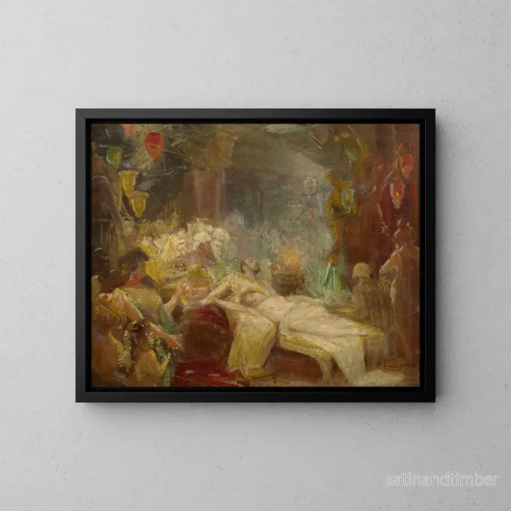 Reproduktion av målningen Scène de harem - Georges Antoine Rochegrosse