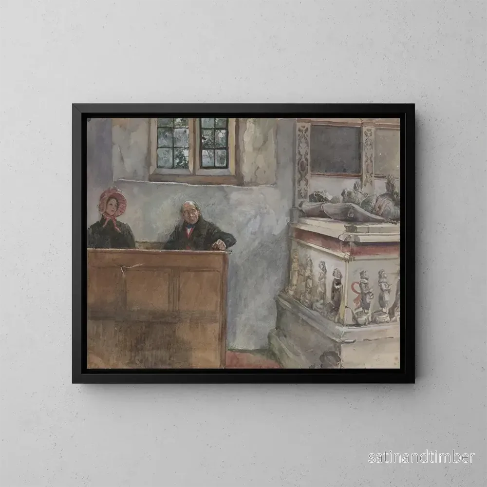 Reproduktion av målningen i kyrkan - Edwin Austin Abbey