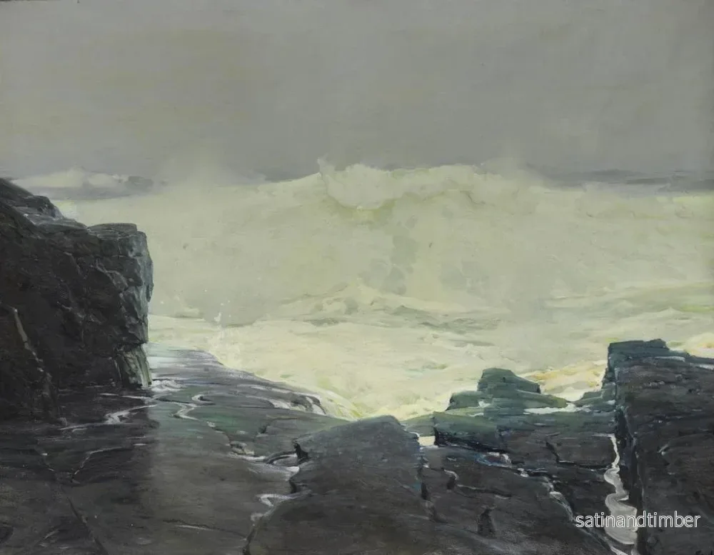 Reproduktion av målningen Surf och dimma, Monhegan, Maine - Frederick Judd Waugh - Bild 2