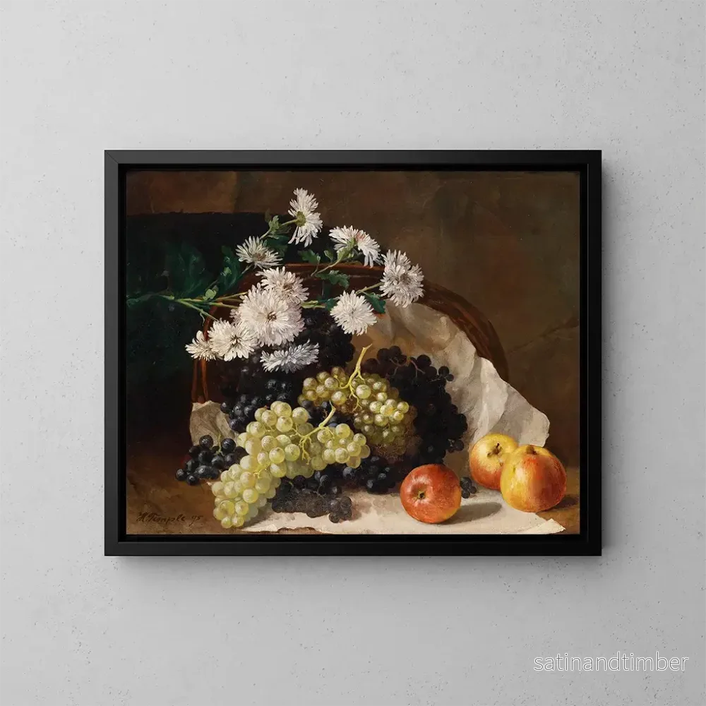 Reproduktion av målningen av höstlig still lifes - Hans Temple